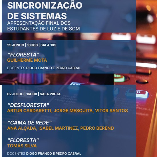 Sincronização de Sistemas - Apresentação de trabalhos de Luz e Som